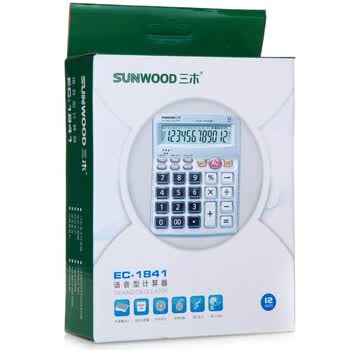 三木(SUNWOOD)商务语音计算器/附两节7号电池 EC-1841 三木(SUNWOOD)商务语音计算器/附两节7号电池 EC-1841