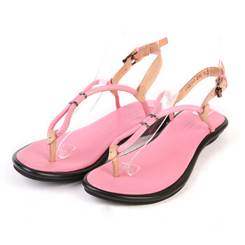 凯萨罗帝 专柜正品 2012新款真皮牛皮休闲夹趾女凉鞋 s1221-3 粉色 39