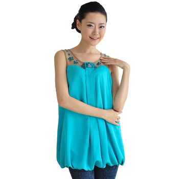 宜巢双层银纤维防辐射服孕妇装裙衫 wy5085 古兰色