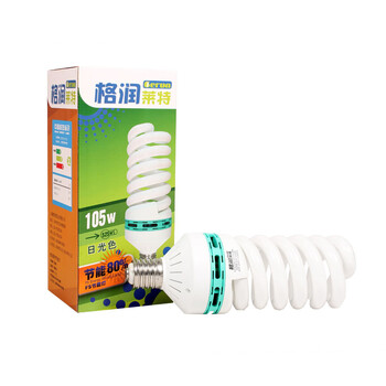 
                                        格润莱特 螺旋105W节能灯 E40螺口灯头 白光三基色高亮 仓库工程用大瓦数省电节能灯泡                