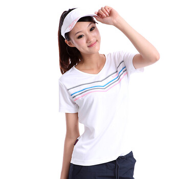 花花公子/playboy 运动休闲 女士圆领运动t恤 休闲女t恤 白色 155/s