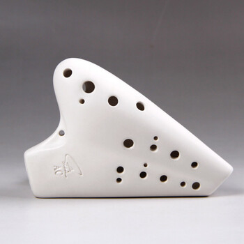 风雅陶笛复管中音c调无光白