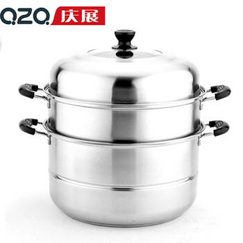 蒸锅32 蒸笼 蒸馍锅 三层蒸锅 不锈钢 34CM蒸锅