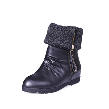 taller/高一节 2012新品侧拉链民族内增高女短靴女鞋典雅260116 黑色