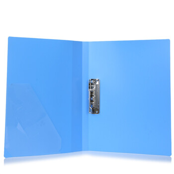 三木（SUNWOOD）经济型单强力夹/文件夹/斜内袋 蓝色 LFE65P