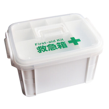 
                                                            
                                        日本原装进口家庭医药箱药箱多功能塑料急救箱便携式小型工具箱子 大号                