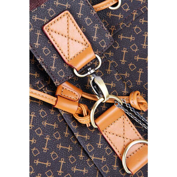 eliza crown 皇冠特殊pvc配牛皮女包5e3231啡色