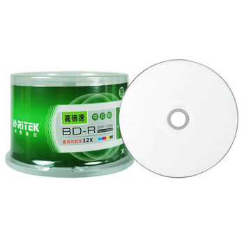 铼德(RITEK) 蓝光可打印 BD-R 12速25G 空白光盘/光碟/刻录盘/大容量 桶装50片
