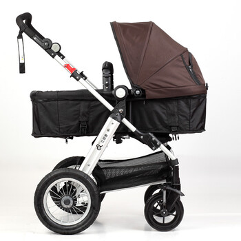 艾珈壹alsmartkids双向平躺婴儿推车 特别款 咖啡加黑比价,返利_百价