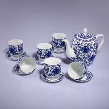 紫宸茶具缠枝莲13头