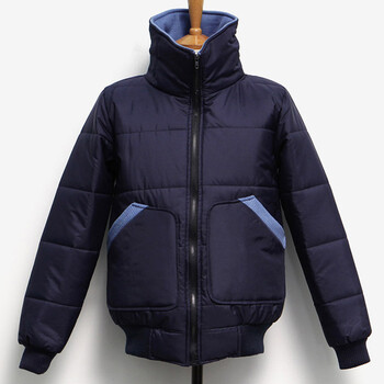 时尚起义 韩国简洁衣领配色外套 男612322 蓝色 s