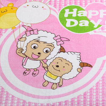 博洋宝贝家纺s(beyond kids) 喜羊羊/美羊羊 拉舍尔毯子 儿童学生毯子