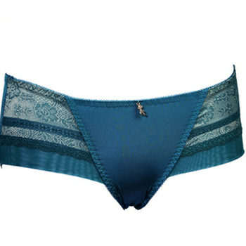 赏心shangxin 中腰提臀蕾丝女士内裤 纯色无痕平角裤 731256