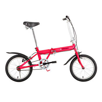 力霸皇16寸轻便淑女儿童折叠自行车f501 消光红 16寸