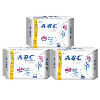 ABC 日用纤薄棉柔排湿表层 卫生巾 8片装（含KMS健康配方）