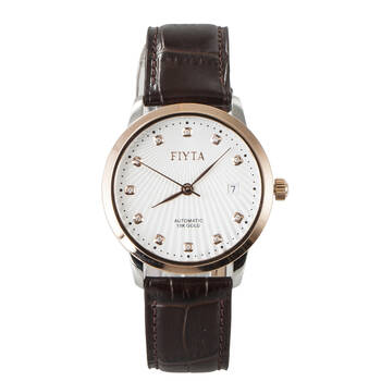 飞亚达fiyta金淳系列机械白色男表ga8428.mwrd