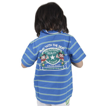 海尔兄弟 haier brothers 童装 经典条纹男童短袖polo衫 10h2a0079t