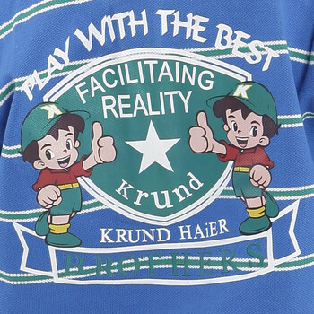 海尔兄弟 haier brothers 童装 经典条纹男童短袖polo