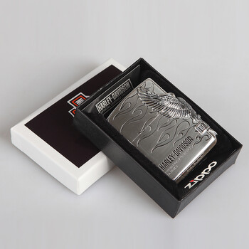 芝宝zippo打火机 哈雷火焰大侧鹰 hdp-04