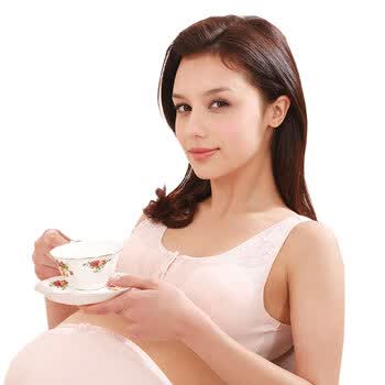十月妈咪孕妇内衣孕妇文胸 纯棉可哺乳背心式前开扣孕妇文胸孕妇用品