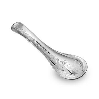 金言999千足银纯银保健餐具 足银勺子约7g 宝宝礼品