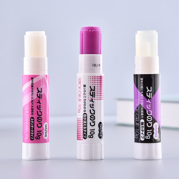 TANOSEE乐如诗 进口固体胶胶水胶棒颜色消失型黏贴胶学生手账手工课办公用品10g 3个装TS-IK10