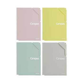 国誉(KOKUYO)Campus大容量A4单片收纳夹文件夹4片 WSG-FU730