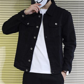 酷映 春春夏季男士牛仔外套修身款百搭纯色工装夹克男潮流时尚休闲