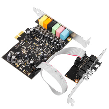 魔羯PCIE x1声卡内置原声环绕游戏7.1声卡8声道输出光纤同轴无损播放 MC2207