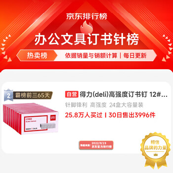 得力（deli）【超级爆款】24/6高强度订书钉 12#订书针 1000枚/盒 24盒装 可订25页 办公用品 P0012S