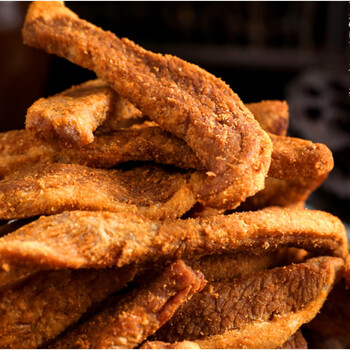 茗仟岛城鹏程脂渣 岛城鹏程脂渣青岛特产香酥干炸五花肉 脂渣猪油渣