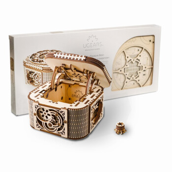 UGEARS木质机械传动模型模型复古珍宝首饰盒diy珠宝盒520礼物女生 原厂包装(未拼装)