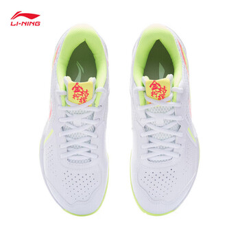 李宁雷霆lite透气羽毛球训练鞋运动鞋AYTS020标准白-543.5