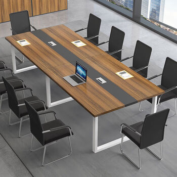 百宏达2023新款会议桌长桌简约现代办公桌椅组合会议室长条桌子工作台