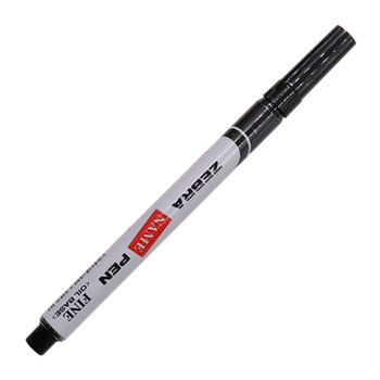 斑马牌（ZEBRA）MO-12A1-SNZ-BK 油性记号笔小单头标签记号笔 黑色 单支装