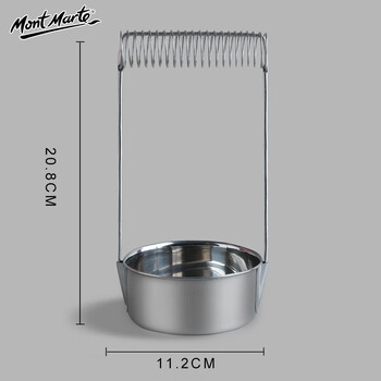 蒙玛特(MontMarte)洗笔筒洗笔器颜料画笔洗笔器画画笔水桶金属不锈钢弹簧可插笔挂笔筒MAXX0007美术写生