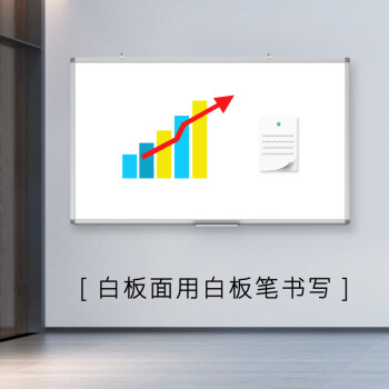 AUCS(傲世) 120*90cm 白板写字板挂墙粉笔黑板家用 双面磁性办公教学儿童会议挂式小白板绿板 J9012LD