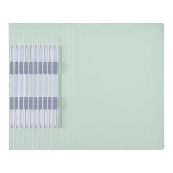 TANOSEE乐如诗 日本平面报告竖版文件夹 学生办公财务资料册/收纳袋 A4/150张 绿色 10册装OSFE-A4S-G