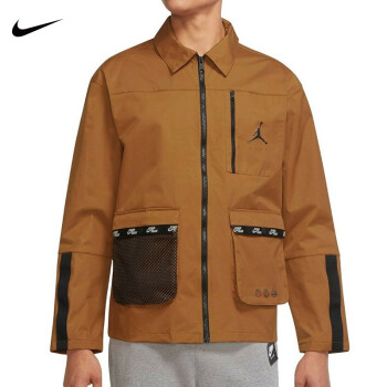 耐克（NIKE）夹克男装2022春季新款工装运动服卡其色休闲串标时尚外套DJ0243 DJ0243-241 M