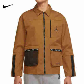 耐克（NIKE）夹克男装2022春季新款工装运动服卡其色休闲串标时尚外套DJ0243 DJ0243-241 M