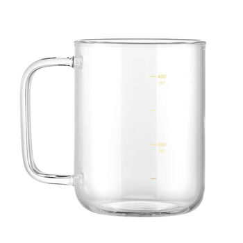 京东京造 玻璃杯 耐热耐高温泡茶水杯咖啡牛奶刻度杯子500ml