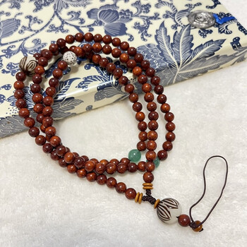 长款挂脖手机链挂绳挂件木质古风复古汉服配饰饰品 红花梨70cm挂脖