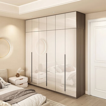 定制衣柜卧室超高到顶柜家用平开门现代简约组合柜可全屋定制衣柜 长