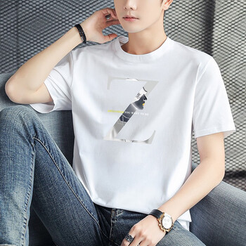 阿诺顿夏季新款衣服短袖t恤情侣男半截袖纯棉打底衫潮衣服装初一初二