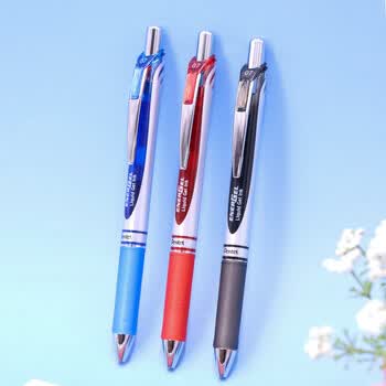 派通（Pentel ）BL77按动中性笔高颜值0.7mm签字笔商务办公财务速干水笔水性笔文具 黑色12支装