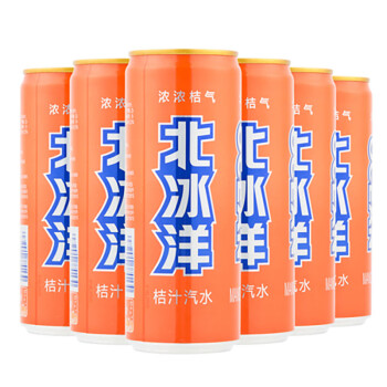 北冰洋 桔汁汽水330ml*6罐