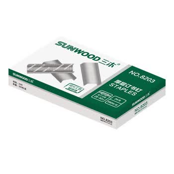 三木(SUNWOOD) 24/8订书钉/订书针/可订50页 500枚/盒 10盒装 8203