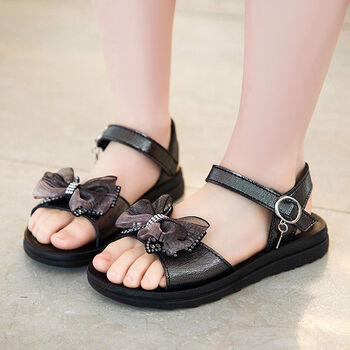 现货速发女童凉鞋软底防滑舒适公主风洋气新款网红小女孩儿童鞋子女夏