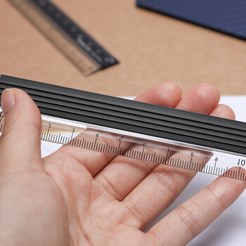 国誉（KOKUYO）都市印象学生高考PC铝制直尺（18cm）190×24×3.5mm银色 1个装 WSG-CLUH18C