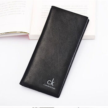 calvinklein男士钱包男长款真皮新款头层牛皮青年韩版超薄拉链男款
